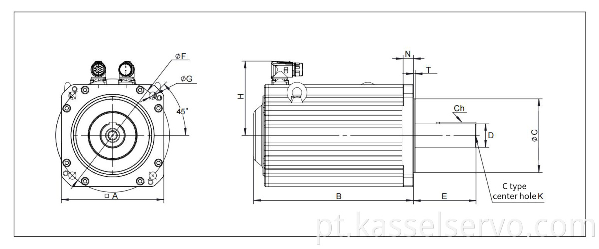 3Direct drive motor solid shaft type